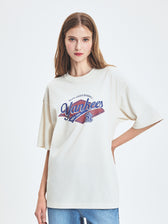 Varsity Vintage Washing Graphic Mega Over Fit T-shirt