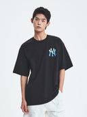 Basic Color Letter Megaover Fit T-shirt