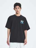 Basic Color Letter Megaover Fit T-shirt