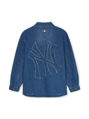 Basic Damaged Mega Logo Denim Shirts