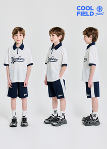 [cool Field] Varsity Mesh Pique T-shirt Set