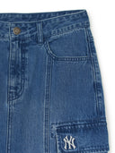 Women's Basic Cargo Denim Long Skirt