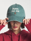 Varsity Lettering Washing Unstructured Ball Cap