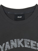 Women's Denimlike Lettering Big Lux Crop T-shirt