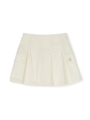 Women's Basic Pleated Cargo Denim Skirt