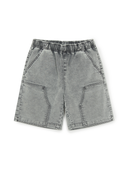 BASIC JERSEY DENIM DOUBLE KNEE SHORTS
