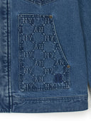 Dia Monogram Embo Patched Denim Work Jacket