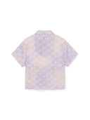 Aurora Monogram Short-slv Woven Shirt