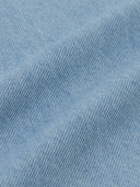 Basic Small Logo Summer Tencel Short Sleeve Denim Shirt
