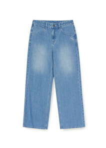 Women's Varsity Logo Wide Denim Pants