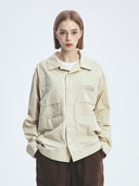 Varsity Vintage Cursive Long Sleeve Work Shirt