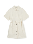 Women's Classic Random Monogram Jacquard Short Sleeve Denim Dress