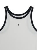 Women's Basic Ringer Ribbed Sleeveless Ops