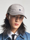 Varsity Lettering Washing Unstructured Ball Cap