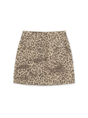 Women's Cotton Leopard Mini Skirt