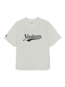 Varsity Cursive Woven Short Sleeve Sweatshirt