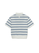 Women's Varsity Stripe Crop Polo T-shirt