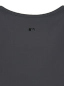 Women Basic Small Logo Ribbed Crop Top
