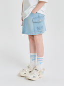 Megagram Cargo Denim Skirt