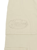 Woman Vintage Cotton Multi Cargo Semi-wide Pants