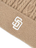 Wool Blend Cable Knit Beanie