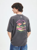 Summer Vintage Washing Graphics Over Fit T-shirt