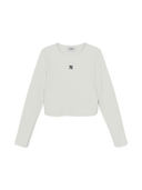 Women's Basic Slim Ribbed Crop Long Sleeve T-Shirts