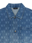 Classic Monogram Gradation Printed Short Sleeve Denim Shirts