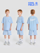 [cool Field] Sportive Basic Woven Pocket T-shirt Set