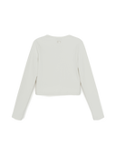 Women's Basic Slim Ribbed Crop Long Sleeve T-shirts
