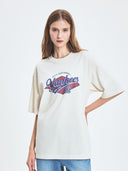 Varsity Vintage Washing Graphic Mega Over Fit T-shirt