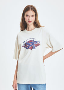 Varsity Vintage Washing Graphic Mega Over Fit T-shirt