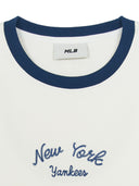 Women's Varsity Ringer Slim Crop T-shirt