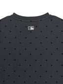 Women's Dots Pattern Lettering Slim Semi Crop T-shirts