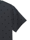Women's Dots Pattern Lettering Slim Semi Crop T-shirts