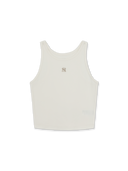 Women's Basic Small Logo Slim Crop Sleeveless T-shirts