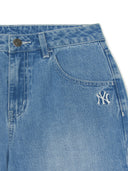 Women's Varsity Logo Wide Denim Pants