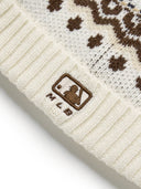 NORDIC PATTERN POMPOM BEANIE
