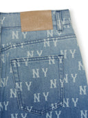 Women's Classic Monogram Gradation Printed Denim Skirt