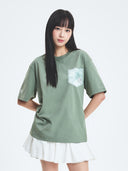 Denimlike Monotive Poket Over Fit T-shirt