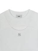 Women's Cut Out Detail Slim Semi Crop T-Shirts