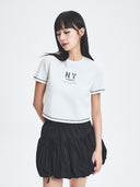 Women's Basic Coopers Logo Slim Crop T-shrts