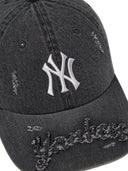 Vintage Destroyed Denim Unstructured Ballcap