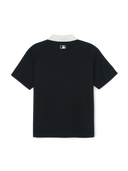 Basic Small Letter Comfortable Fit Polo T-Shirts