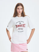 Varsity Vintage Color Graphic Over Fit T-shirt