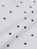 Women's Dots Pattern Lettering Slim Semi Crop T-shirts