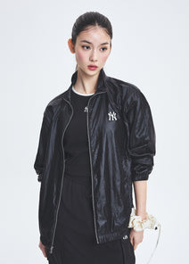 Women's Sportive Varsity Glossy Windbreaker