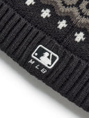 NORDIC PATTERN POMPOM BEANIE