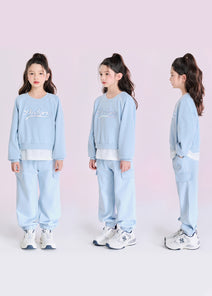 Varsty Girl's Layered Sweatshirt Set