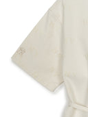 Women's Classic Random Monogram Jacquard Short Sleeve Denim Dress